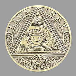 Сувенірна монета Масонів Піраміда Око "1776 Lluminati"