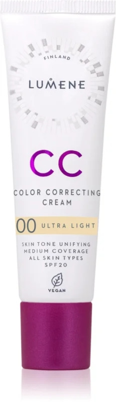 Тональний крем LUMENE CC CREAM SPF 20 - 00 ULTRA LIGHT (30 ml), фото 1