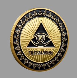 Сувенірна монета "Вільних камінчиків Масонів" голд у капсулі
