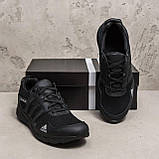 Літні чоловічі кросівки сітка Adidas (Адідас) чорні повсякденні на літо взуття *А30 сіра сіт.*, фото 3