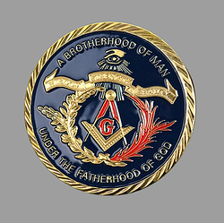 Сувенір пам'ятна монета Масонства кольорова (голд)