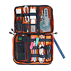 Органайзер для кабелів та аксесуарів Navy Orange. Сумка-кейс для документів та девайсів, фото 4