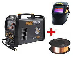 Інверторний напівавтомат зварювальний Procraft industrial SPI380 new + Подарунок маска хамелеон + дріт 5 кг