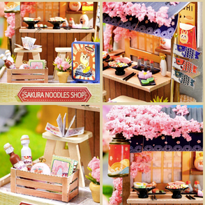 Конструктор 3D DIY Румбокс Магазин Сакура Sakura noodles shop "QT-041", фото 4