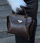 Жіноча сумка містка шопер 25*31 см на блискавці зі штучної шкіри Nata Білий, фото 3