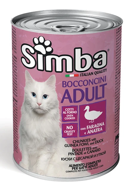 Вологий корм для котів SIMBA (Сімба) CAT WET з качкою 415 гр 24 шт