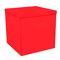 Коробка-сюрприз червоного кольору (з обох боків). Розмір 700х700х700мм