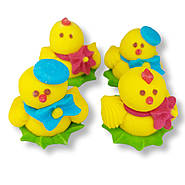 Великодня прикраса з цукрової мастики Набір курчат, фото 3