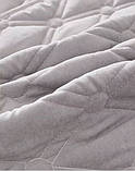Наматрацник стьобаний з бортом на резинці сірий 160х200см (без наволочок), фото 5