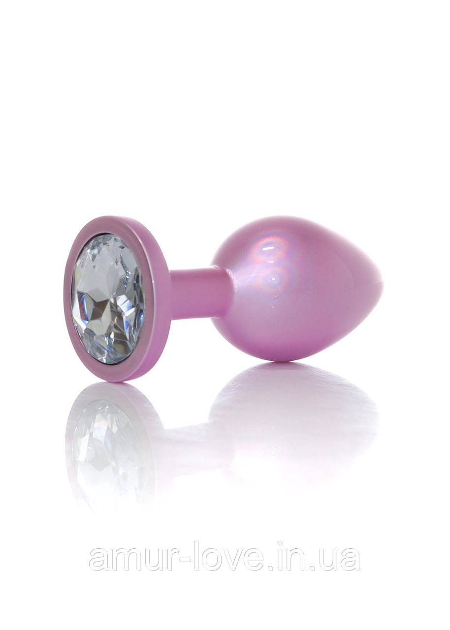 Анальний корок Jewellery Pearl Pink Plug Clear M