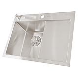 Кухонна мийка Nett NS-6045(R) з нержавіючої сталі 3.0/1.5, фото 5