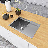 Кухонна мийка Nett NS-6045(R) з нержавіючої сталі 3.0/1.5, фото 3