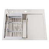 Кухонна мийка Nett NS-6045(R) з нержавіючої сталі 3.0/1.5, фото 6