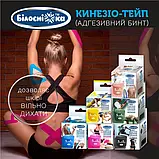 Кінезіо тейп Білосніжка 5 см 5 м Green (зелений), фото 7