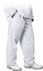 Штани чоловічі робочі білі L.HOLLMAN LH-FOOD_TRO W