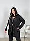 Жіночий прогулянковий весняний костюм батал кардиган на блискавці та штани джоггери великого розміру двонитка люкс, фото 8