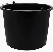 Відро пластикове чорне 16л