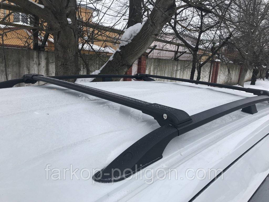 Перемички на рейлінги під ключ (2 шт) Чорний для Skoda Octavia II A5 2006-2010рр