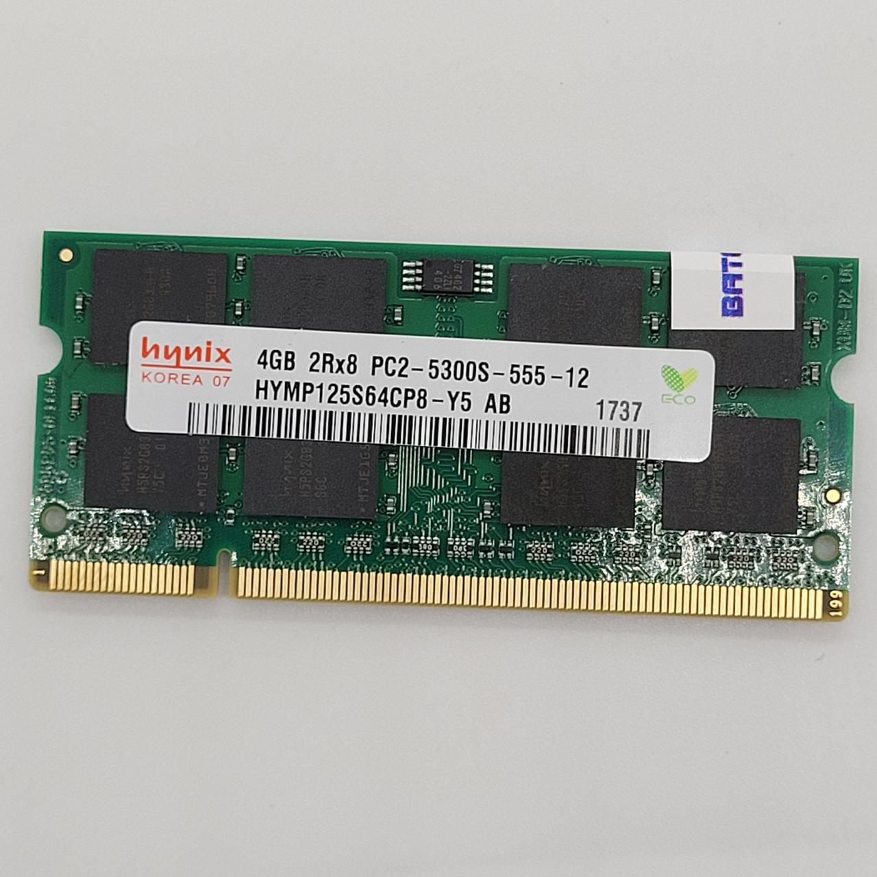 Оперативна пам'ять для ноутбука Hynix SODIMM DDR2 4Gb 667MHz PC2-5300s CL5 (HYMP125S64CP8-Y5 AB) NEW