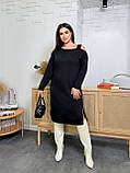 Елегантне ангорове силуетна сукня великих розміро з вирізом на плечі (р.50-60). Арт-3354/12, фото 9