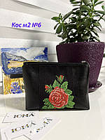 Косметичка під вишивку, шкіра