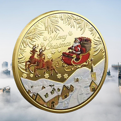Монета сувенір голд "Щасливого Різдва!" подарунок на Новий рік