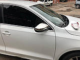 Накладки на дзеркала (2 шт., нерж) OmsaLine - Італійська нержавійка для Volkswagen Beetle 2011-2015 рр, фото 8