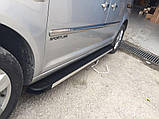 Накладки на молдинги (4 шт, нерж) MAXI база, Carmos - Турецька сталь для Volkswagen Caddy 2004-2010 рр, фото 4