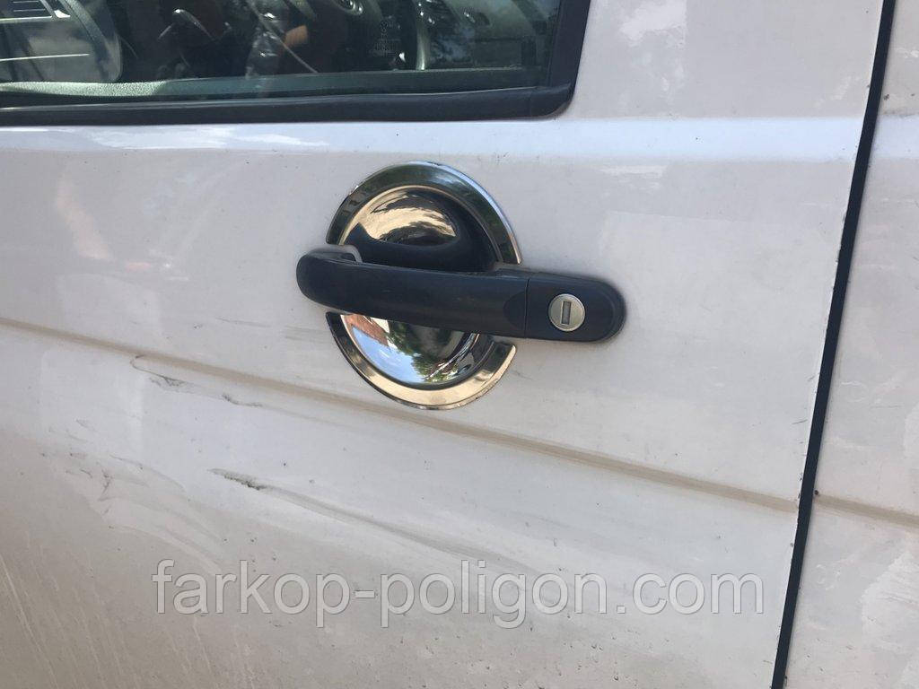 Накладки під ручки OmsaLine - Італійська нержавійка, 3 шт для Volkswagen Caddy 2010-2015 рр