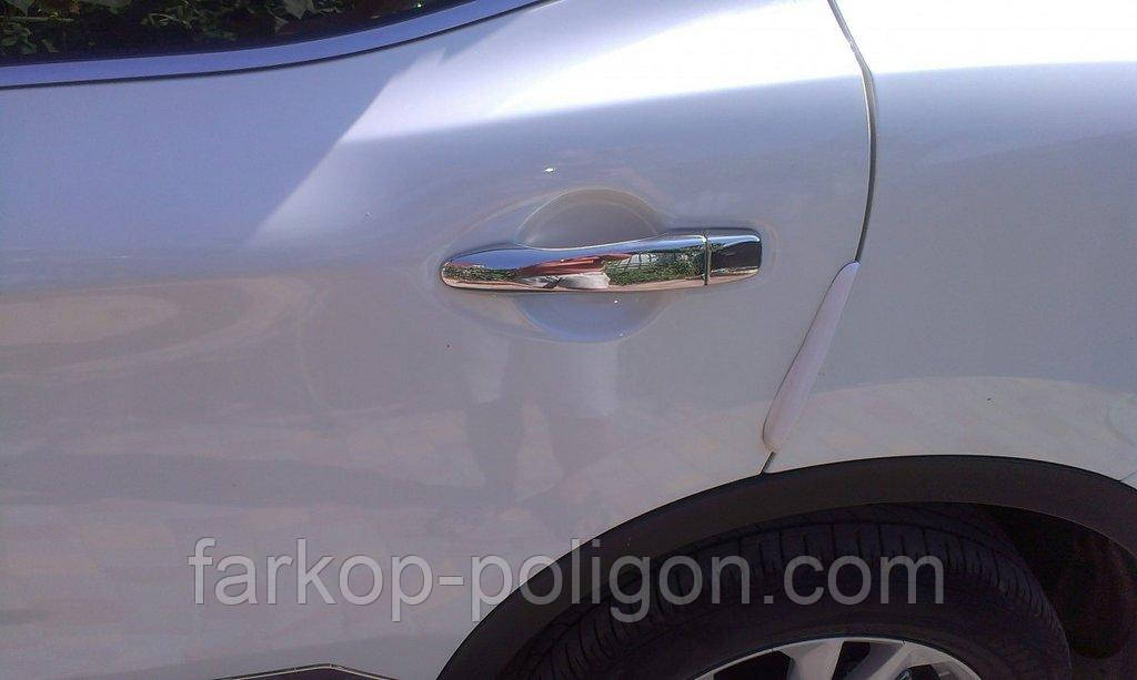 Накладки на ручки (4 шт., нерж.) Без чіпа, Carmos - Турецька сталь для Nissan X-trail T32 / Rogue 2014-2021 рр, фото 1