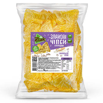 Чіпси натуральні кукурудзяно-рисові з гімалайською сіллю ZLAK 50г