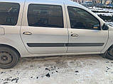 Накладки на ручки (нерж.) 2 шт, Carmos - Турецька сталь для Renault Clio II 1998-2005 рр, фото 4