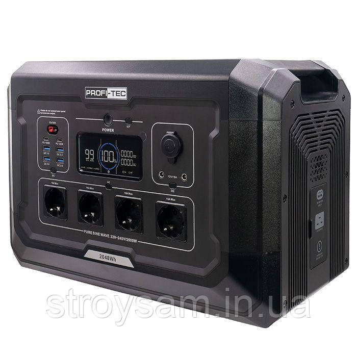 Зарядна станція PROFI-TEC PPS2500 LiFePO₄ 2500 Вт ecoflow 2.5кВт, фото 1