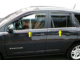 Нижня окантовка вікон (нерж) для Jeep Compass 2006-2016 рр