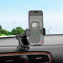 Автомобільний тримач Hoco H15 Fair push-type car holder (центральна консоль), фото 6