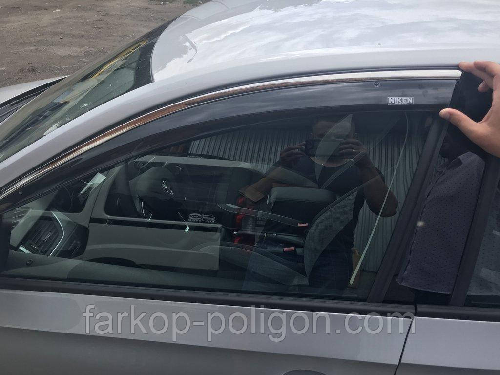 Вітровики з хромом SD (4 шт, Niken) для Skoda Rapid 2012-2019 рр
