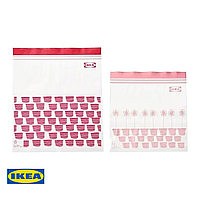 Набір пакетів на застібці 2.5л (25*24см)/1.2л (21*19см) IKEA ISTAD 50 штук 805.256.74