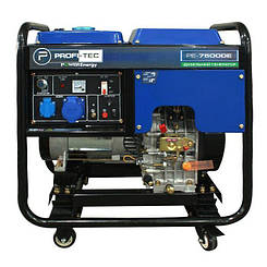 Генератор дизельний PROFI-TEC PE-7500DE (7,0-7.5 кВт, електростартер)