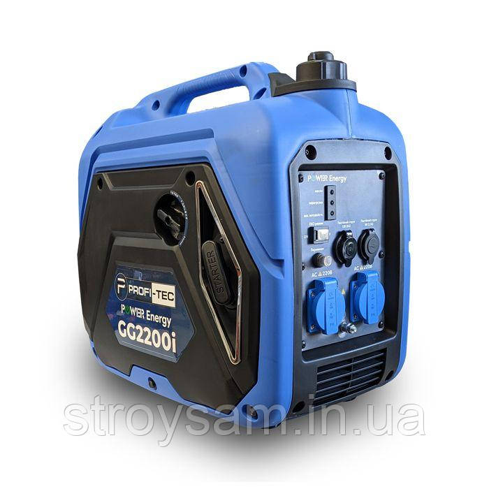 Інверторний бензиновий генератор PROFI-TEC GG2200i (2200 Вт), фото 1
