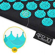 Килимок акупунктурний з подушкою 4FIZJO Ergo Mat Аплікатор Кузнєцова 4FJ0380 Black/Blue Poland, фото 4