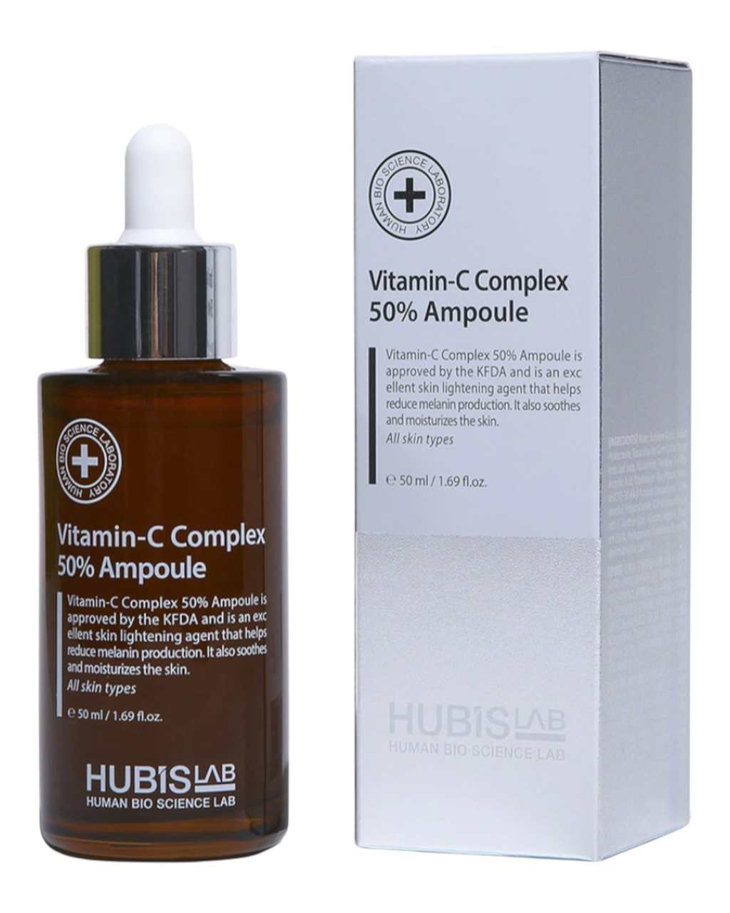 Освітлююча сироватка-концентрат для обличчя HUBISLAB Vitamin-C Complex 50% Ampoule 50 ml, фото 1