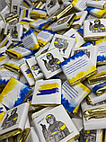 Шоколад молочний преміум якості патріотичний Слава ЗСУ Міні плитки шоколаду 6 грам 100 шт, фото 2