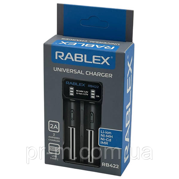 Зарядний пристрій Rablex RB422 на 2 акумулятори