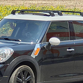 Перемичка на інтегровані рейлінги (2 шт, під ключ) Чорний для Mini Countryman R60 2010-2017 рр
