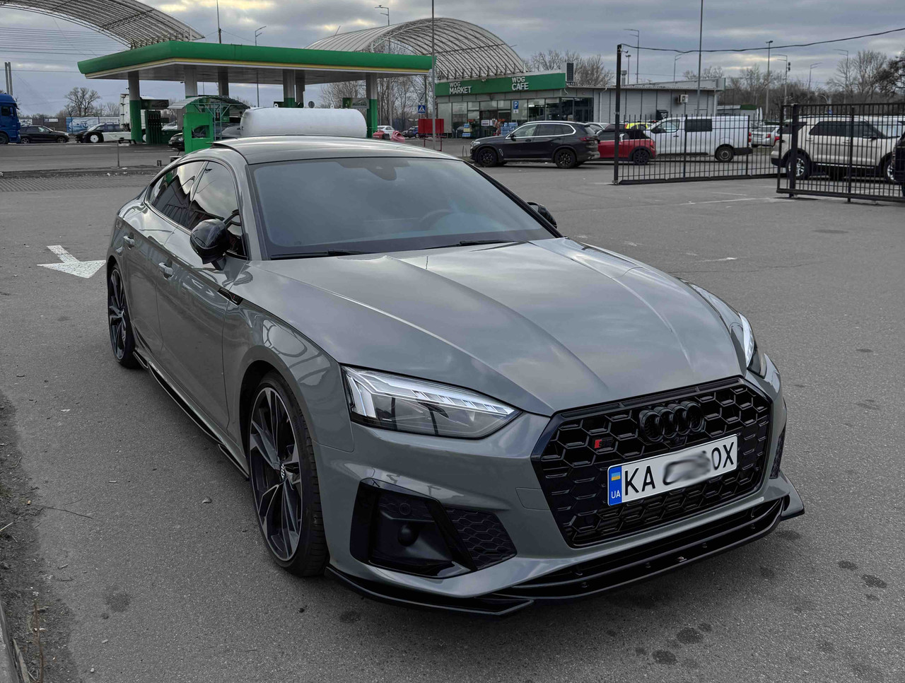 Сплітер Audi A5 F5 S-Line / S5 F5 (2019+) тюнінг обвіс губа спідниця елерон (V1)