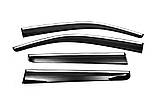 Вітровики з хромом (4 шт., Sunplex Chrome) для Toyota Hilux 2006-2015 рр, фото 6