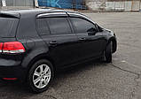 Вітровики з хромом HB (4 шт., Sunplex Chrome) для Volkswagen Golf 6, фото 3
