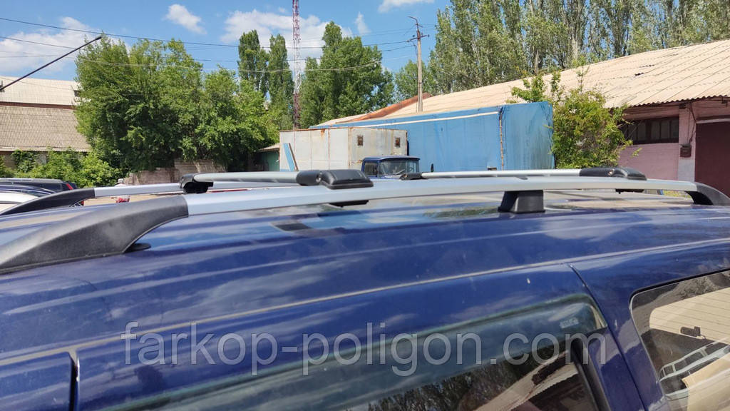 Перемички на рейлінги під ключ (2 шт) Сірий для Renault Logan MCV 2005-2013 рр