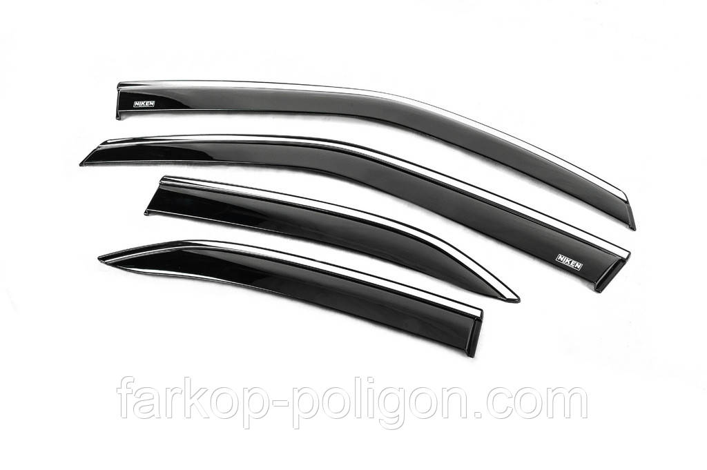 Вітровики з хромом (4 шт, Niken) для Toyota Yaris/Yaris Cross (XP210) 2020- рр