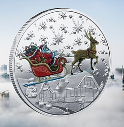 Монета сувенір Merry Christmas сильвер "Щасливого Різдва!" подарунок на Новий рік